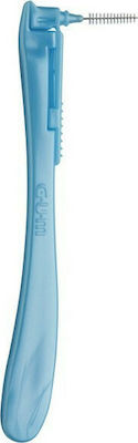 GUM Bi-Direction 2 in 1 Interdental Brushes with Handle 0.9mm Blue 6pcs