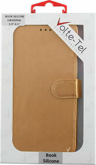 Volte-Tel Silicone Book Buchhülle bis 6.9" Gold