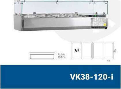 Tefcold Vitrină de Congelare De Masă cu Capacitate 5x1/4 GN 120x39.5x22.5cm