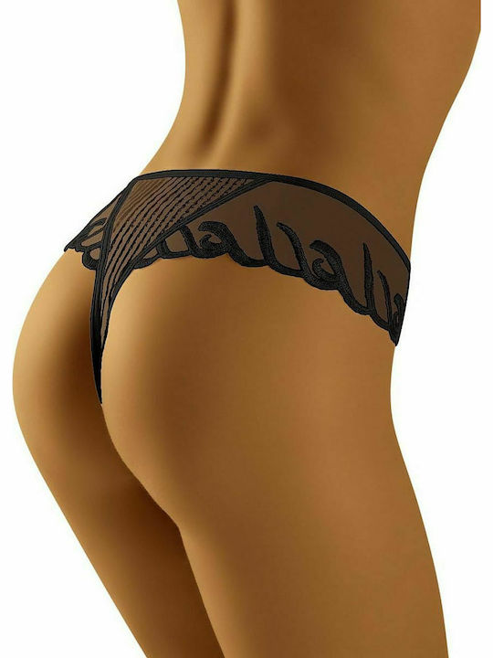 Wolbar Makumba Women's String with Lace Black 156627