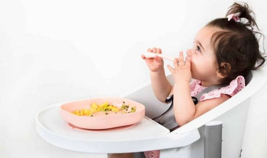 Beaba Baby Food Plate made of Silicone Pink