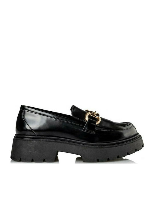 Envie Shoes Δερμάτινα Γυναικεία Μοκασίνια σε Μαύρο Χρώμα