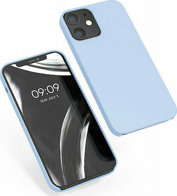 KWmobile Rubber Umschlag Rückseite Silikon Light Blue Matte (iPhone 12 / 12 Pro) 52641.58