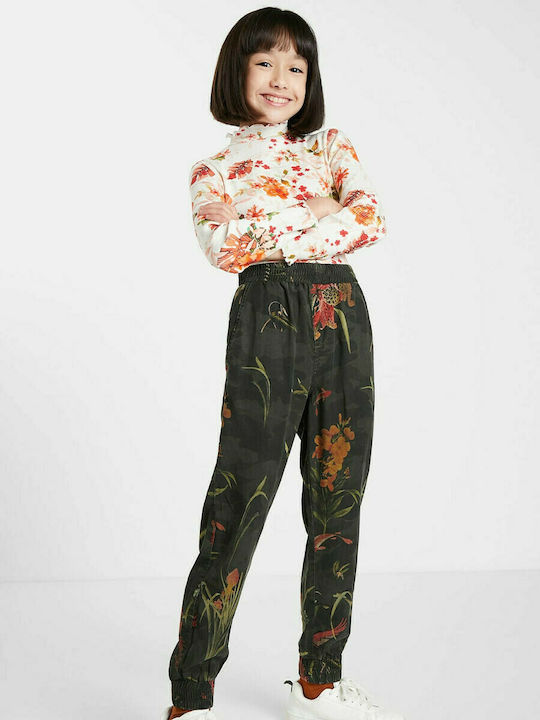 Desigual Girls Fabric Trouser Khaki