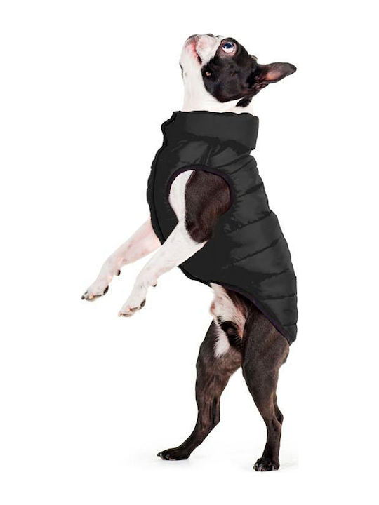 WauDog AiryVest One Black Waterproof Dog Coat with 40cm Back Length
