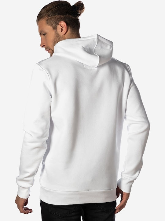 Camaro Men's Sweatshirt with Hood and Pockets White