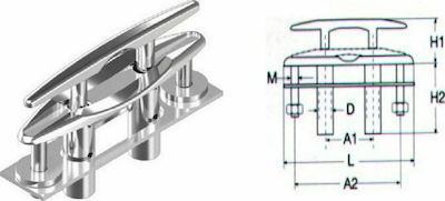 Tie-Back Accesorii pentru puntea bărcii Cleat îngropat din inox A4