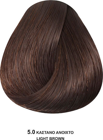 Bioshev Professional Hair Color Cream Ammonia Free Βαφή Μαλλιών Χωρίς Αμμωνία 5.0 Καστανό Ανοικτό 100ml