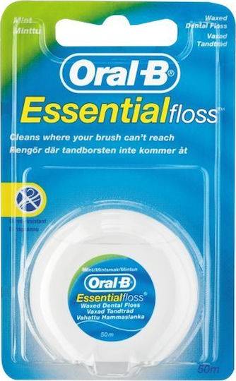 Oral-B Essential Floss Waxed with Mint Flavour 50m