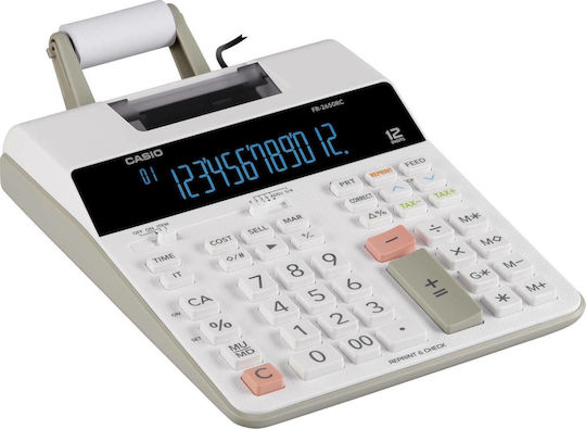 Casio Calculator Receipt Paper Roll 12 Digits in White Color 1pcs