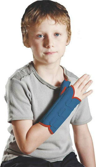 E-Life Bracing E-WR802 Wrist Splint with Thumb Left Side for Kids Blue