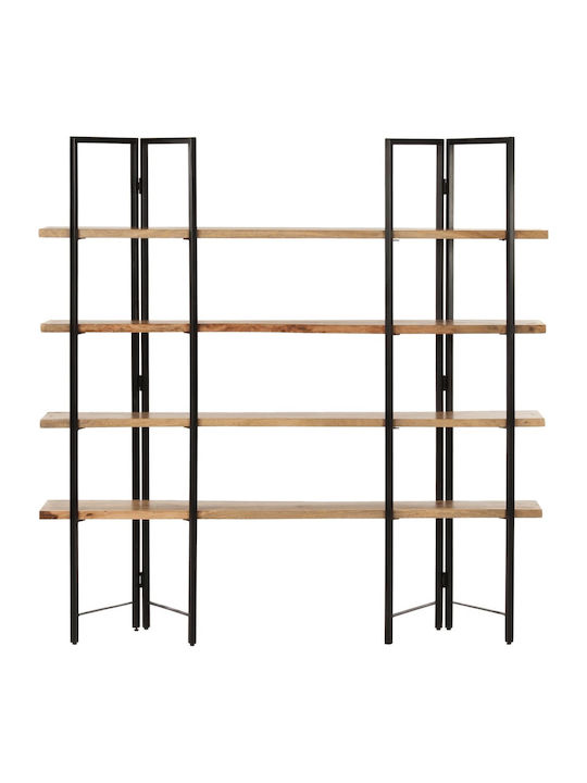 Βιβλιοθήκη Ξύλο Μάνγκο 160x35x160εκ.
