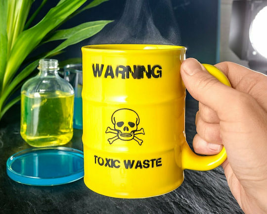 Toxic Waste Becher Keramik Gelb 450ml