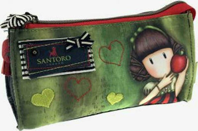 Santoro Dear Apple Pencil Case with 1 Compartment Green