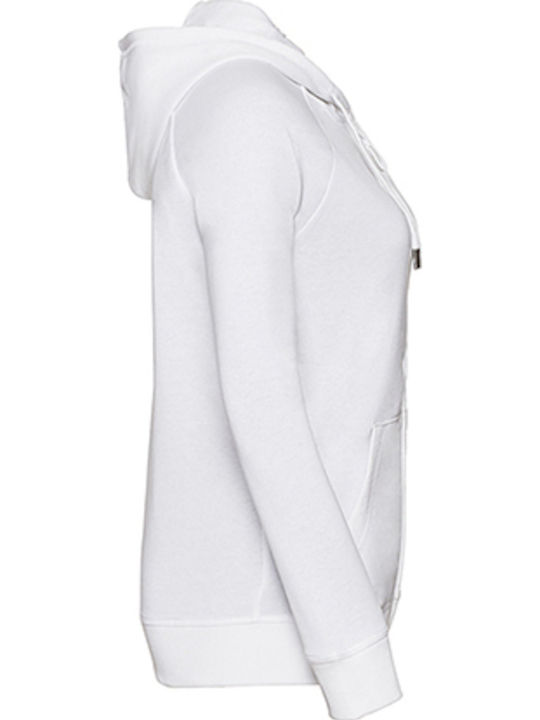 R-284F-0 Women's Sweatshirt Jacket Hooded White