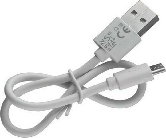 NSP NSP Regular USB 2.0 to micro USB Cable Λευκό 0.30m
