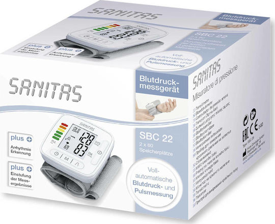 Sanitas Digital Blutdruckmessgerät Handgelenk SBC22