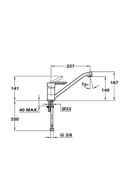 Teka ΜL (MF-2 Project) Küchenarmatur Zähler Silber