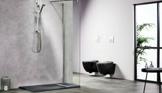 Tema Διαχωριστικό Ντουζιέρας 70x195cm Clear Glass Chrome