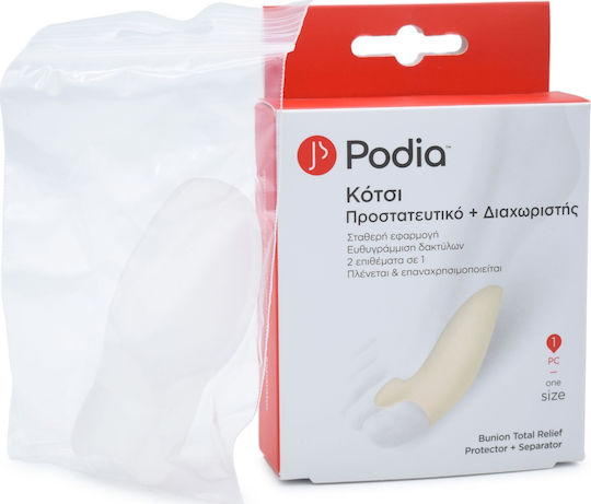 Podia Podia Fußpolster Bunion Total Relief Protector + Abscheider mit Gel für den Ballenzeh