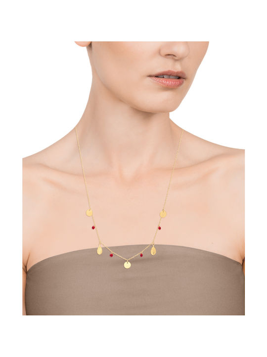 Viceroy Necklace from Gold Plated Steel with Zircon Chic Collection