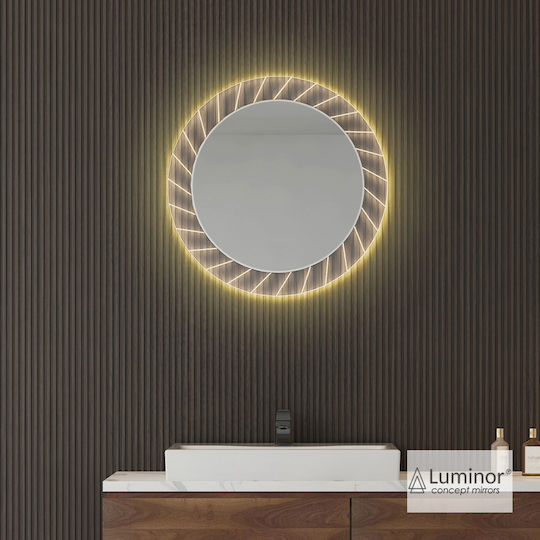 Luminor Sun SUN70 Καθρέπτης Lumini LED 70x70cm Negru