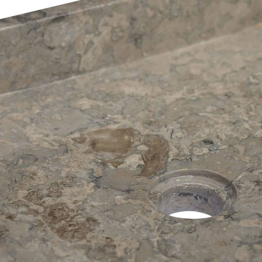 vidaXL Επικαθήμενος Νιπτήρας Πέτρινος 40x40cm Γκρι
