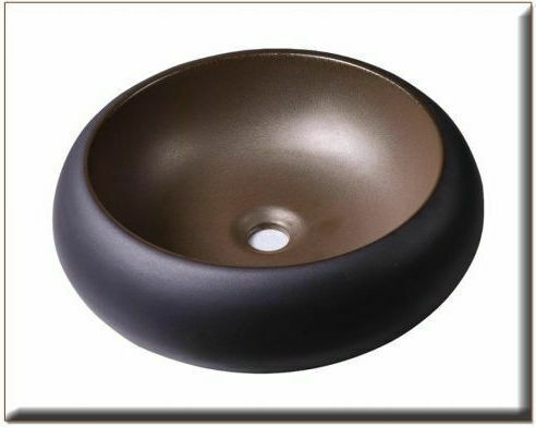 Gloria Arahova Επικαθήμενος Νιπτήρας Πορσελάνης 45.5x45.5x13.5cm Καφέ