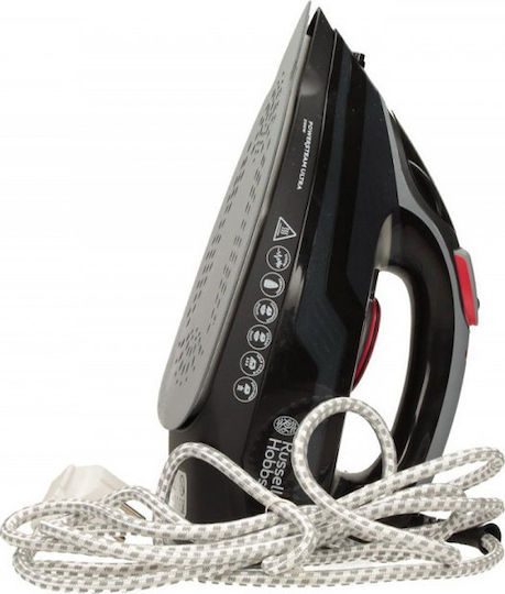 Russell Hobbs Steam Iron 3100W with Ceramic Plate and Continuous Steam Supply 45g/min