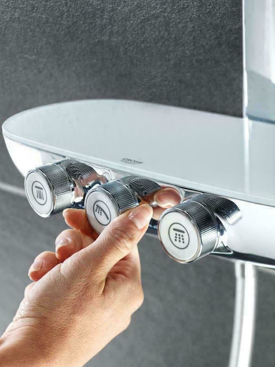 Grohe Smart Control Στήλη Ντουζ με Μπαταρία 109cm Ασημί
