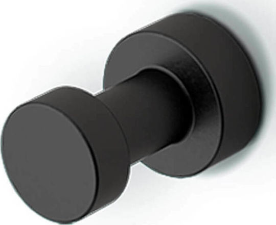Geesa Nemox Single Wall-Mounted Bathroom Hook ​3x3cm Black Matt