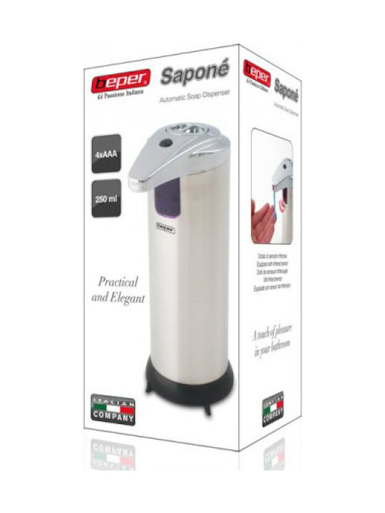 Beper Dispenser Bucătărie Plastic cu Distribuitor Automat Argint 250ml