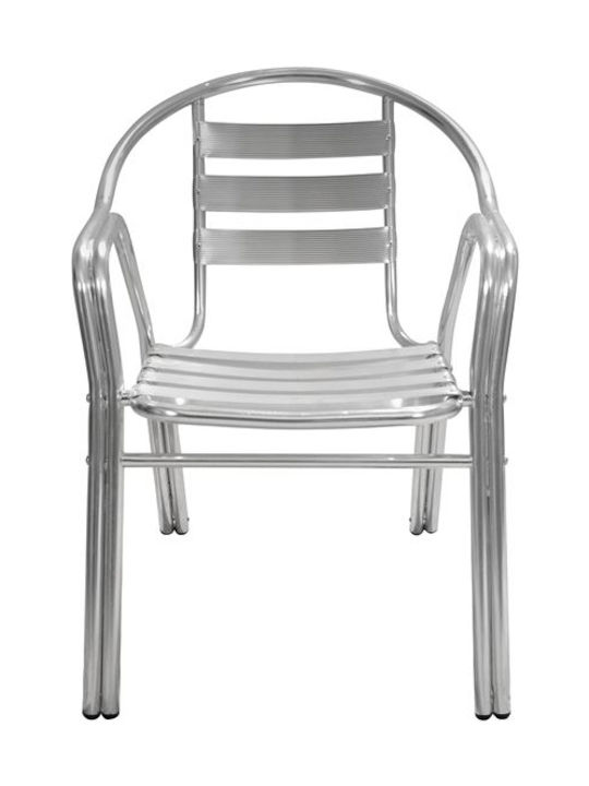Outdoor-Stuhl Aluminium Silber 54x59x73εκ.