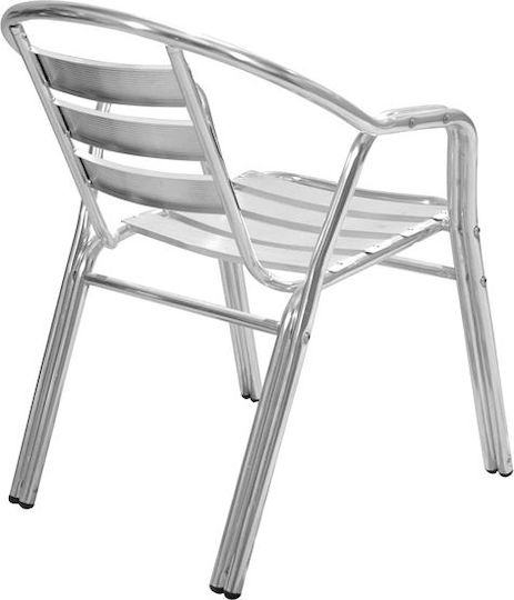 Scaun de exterior Aluminiu Argintiu 54x59x73cm