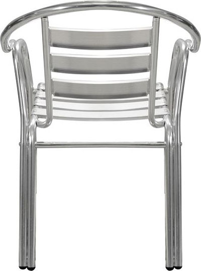 Scaun de exterior Aluminiu Argintiu 54x59x73cm