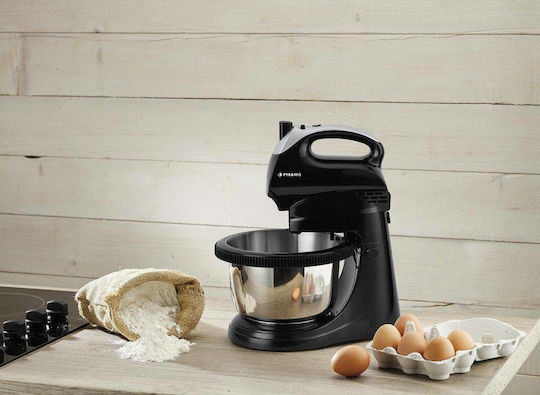 Pyramis BR501 040001401 Mixer mit Edelstahlbehälter 3Es Schwarz 300W