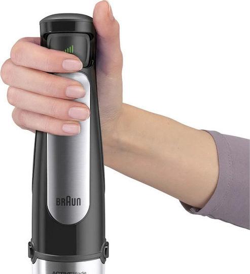 Braun MultiQuick 7 Ръчен Блендер с Неръждаема Пръчка 1000W Черен