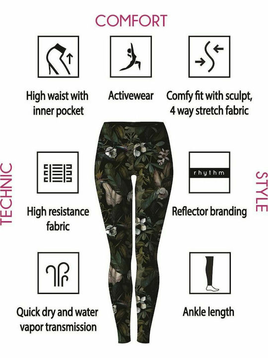 Women's Long Training Legging High Waisted Black