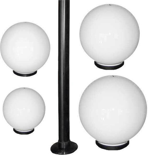 Heronia Ε-100cm Κολωνάκι Τοποθέτησης για Φωτιστικά Πλαστικό Μαύρο Μαύρο 10-0001