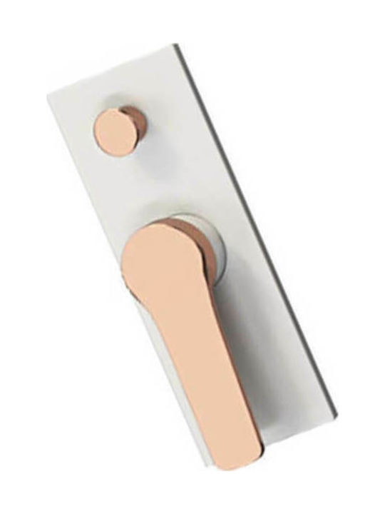 Karag Andare Built-In Mixer for Shower with 2 Exits Bianco/Rose Gold