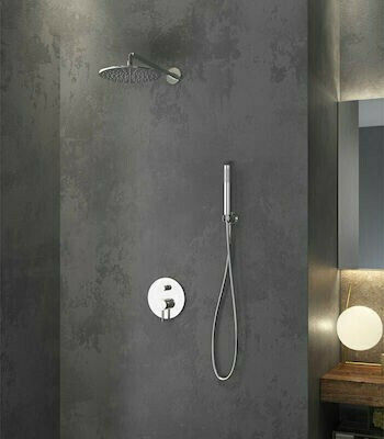 Karag Zoe Cascada Set Mischer, Handbrause & Duschkopf für Wandmontage für Dusche 2 Ausgänge Edelstahl Chrome Karag Zoe Cascada Set Mischer, Handbrause & Duschkopf für Wandmontage für Dusche 2 Ausgänge Edelstahl Chrome