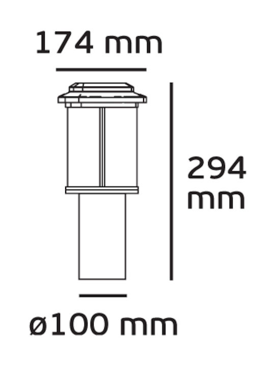 VK Lighting Лампа Lattern За Външно Пространство 30W IP23 за Цокъл E27 Бял