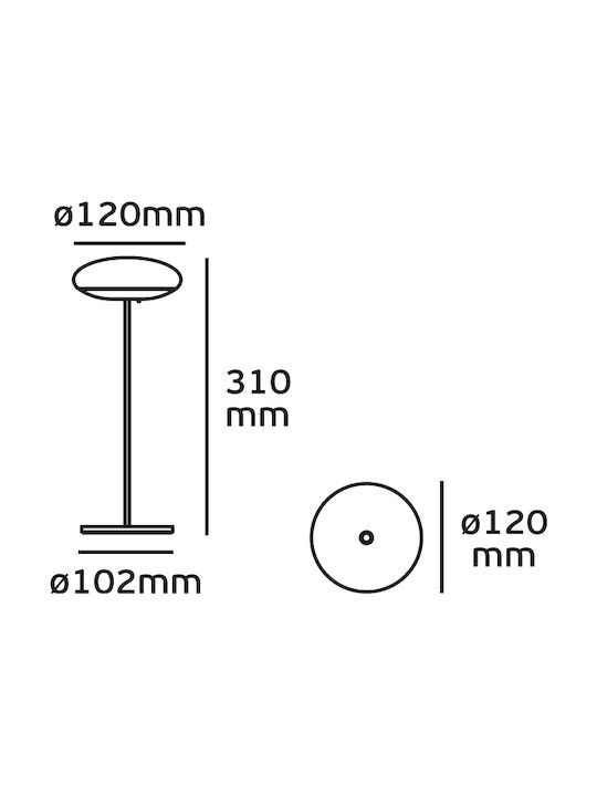 VK Lighting Desktop LED Lamp 2.2W 31x12x12cm VK Lighting Desktop LED Lamp 2.2W 31x12x12cm