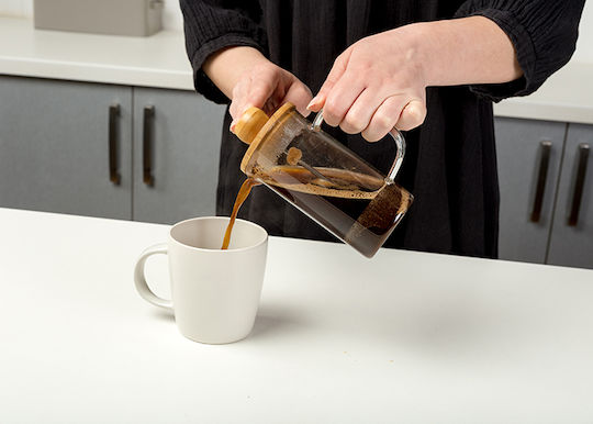 Nava Terrestrial Hand Filter Coffee Maker Stainless Steel Brown Coffee 600ml