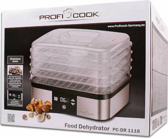 Profi Cook PC-DR 1116 Сушилня за Храна с 4 Рафта и Регулируема Температура 40-70°C