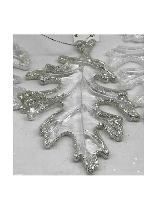 Iliadis Christmas Glass Leaf Ornament Transparent 10x10cm