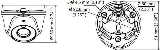 Hikvision HWT-T120-M CCTV Surveillance Camera Full HD 1080p Waterproof with Lens 2.8mm
