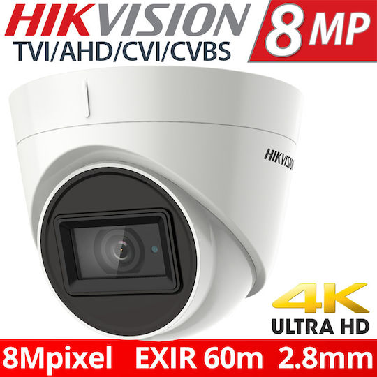 Hikvision DS-2CE78U1T-IT3F CCTV Cameră de Supraveghere 4K Rezistentă la apă cu Lentilă 2.8mm