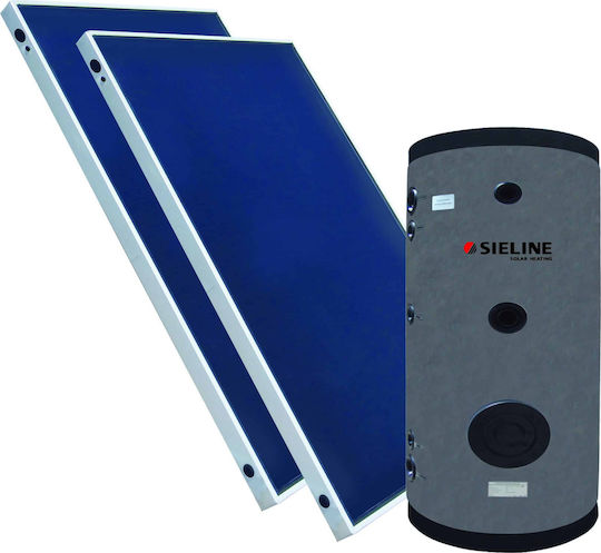 Sieline HW Σύστημα Βεβιασμένης Κυκλοφορίας 200lt/4m² Glass με δύο Εναλλάκτες Τριπλής Ενέργειας