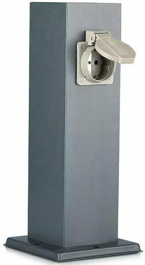 V-TAC Double Power Socket Garden Gray